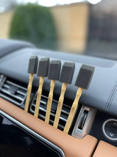Foam brush for cleaning air ducts, dry-cleaning air vents, and detailing 7654 фото Crystalline