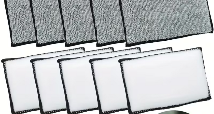 Miękka, dwustronna gąbka z mikrofibry do czyszczenia sk&oacute;ry samochodowej 2314 zdjęcie Crystalline