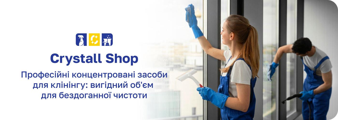 професійні миючі засоби для клінінгу купити в кристал шоп