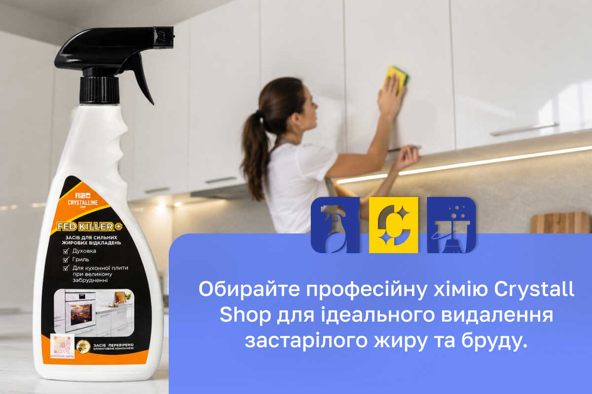 професійні миючі засоби для прибирання Crystalline